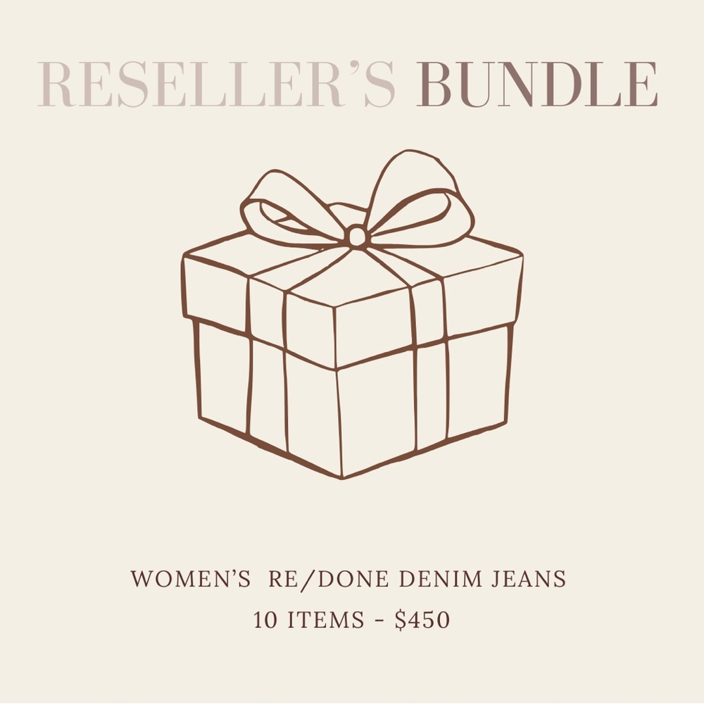 women’s re/done denim jeans reseller’s lot bundle - 10 items